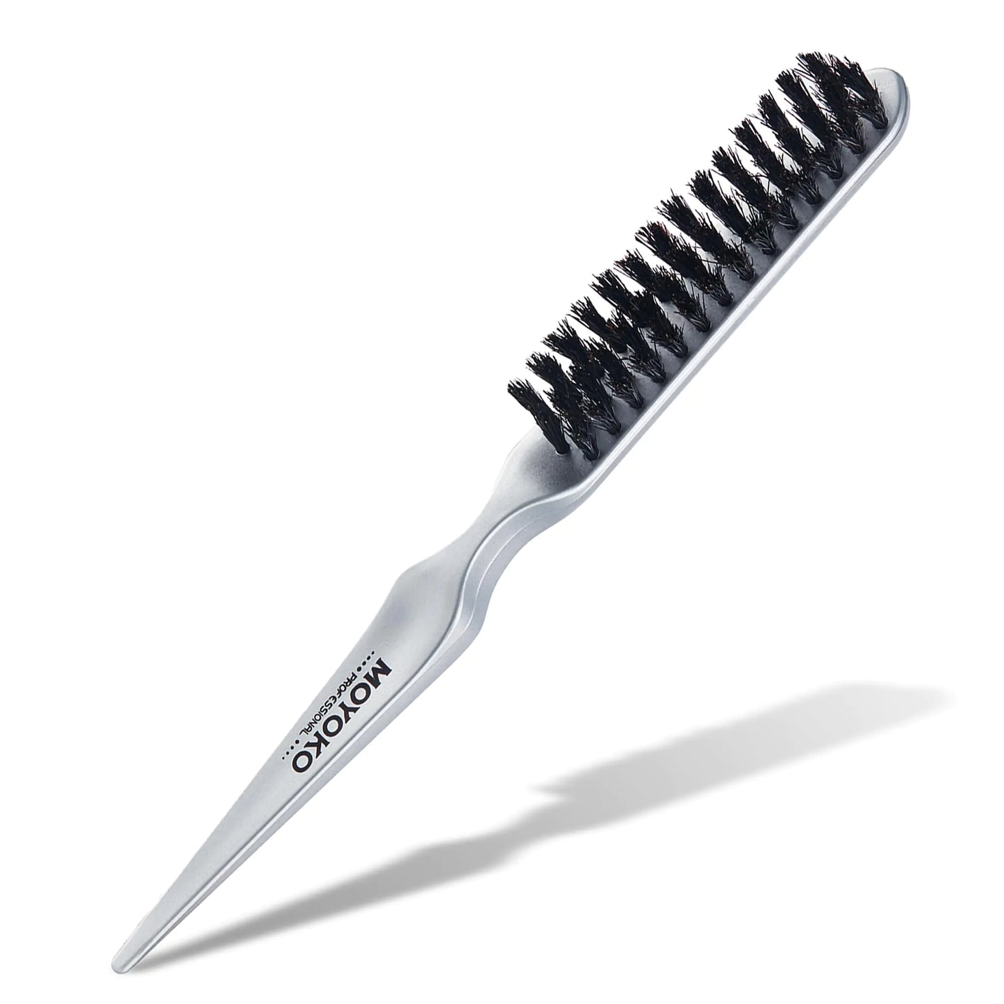 Lala Hair Boar Bristle Slick Back Hair Brush Sleek Teasing Comb with Boar Bristle and Rat Tail for Hair Sectioning Edge Control Backcombing Smoothing & Styling Fine Hair