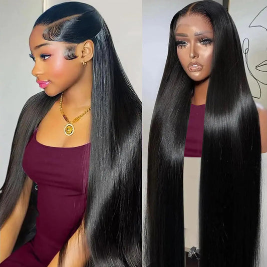 Lala Hair 13x6 Lace Front Wigs Human Hair Straight Lace Front Wigs Human Hair HD Transparent Lace Wig Pre Plucked 14A Virgin Human Hair Wigs for Women 26 Inch