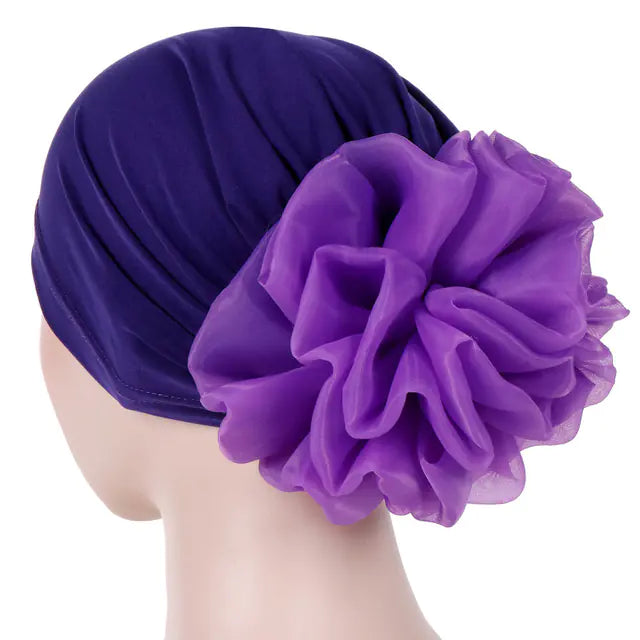 Women's Floral Elastic Bandana Headscarf Hat