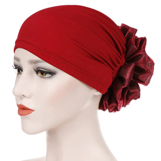 Women's Floral Elastic Bandana Headscarf Hat