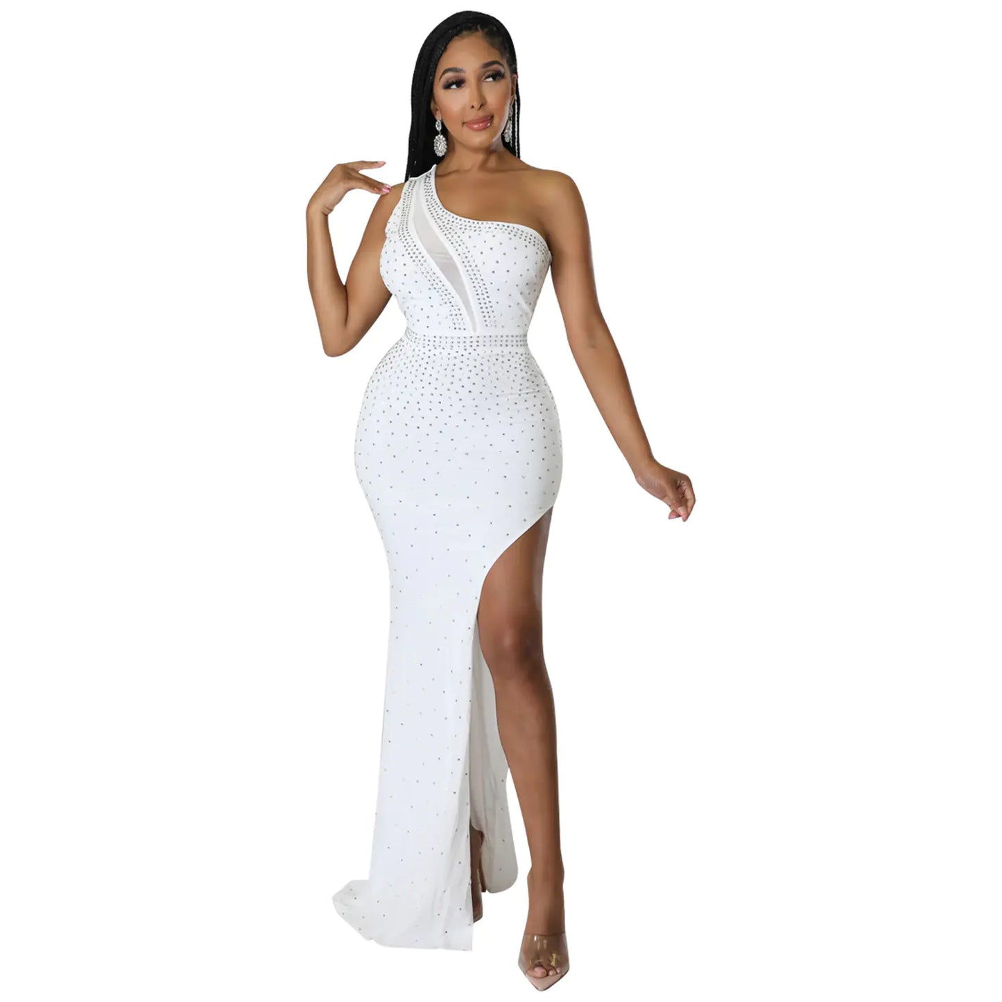 Rhinestone One-Piece Dress for Women