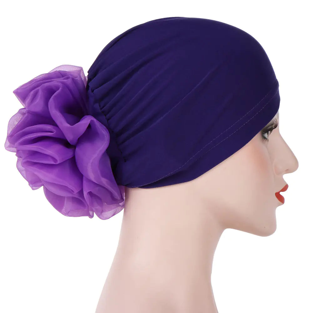 Women's Floral Elastic Bandana Headscarf Hat