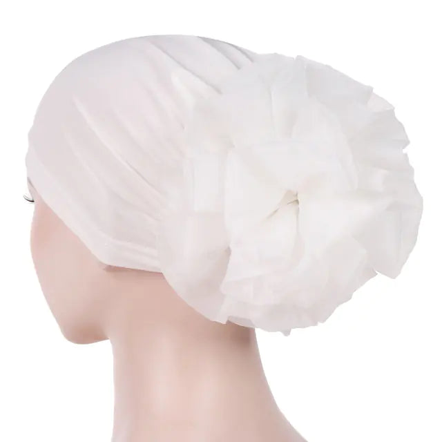Women's Floral Elastic Bandana Headscarf Hat