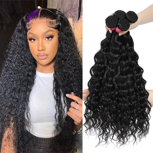 Deep Wave Bundles Human Hair 16 18 20 22 Inch Burmese Curly Bundles Human Hair Bundles 100% Unprocessed Virgin Hair Natural Wave 4 Bundles Human Hair Quick Weave Bundles Human Hair