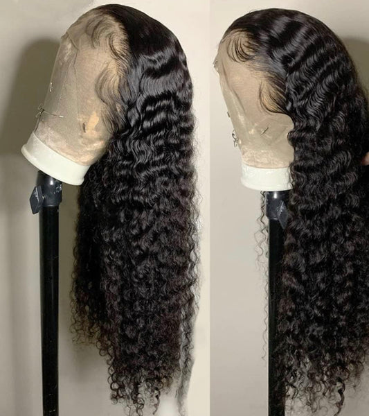 Lala Hair Go Glueless Wig for Beginners Wigs Glueless Wigs Human Hair Pre Plucked Deep Wave Lace Front Wigs Human Hair Upgraded No Glue 4X4 Closure Wigs Human Hair for Women with Baby Hair 20 Inch