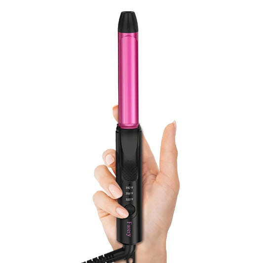 Lala Hair Mini Curling Iron for Short Hair with 3 Adjustable Temperature 3/4 Inch Dual Voltage Ceramic Mini Hair Curler with Argan Oil Infuse Travel Size Curling Iron with Storage Bag