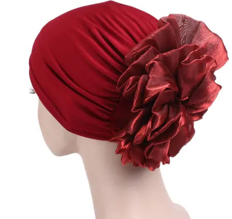 Women's Floral Elastic Bandana Headscarf Hat