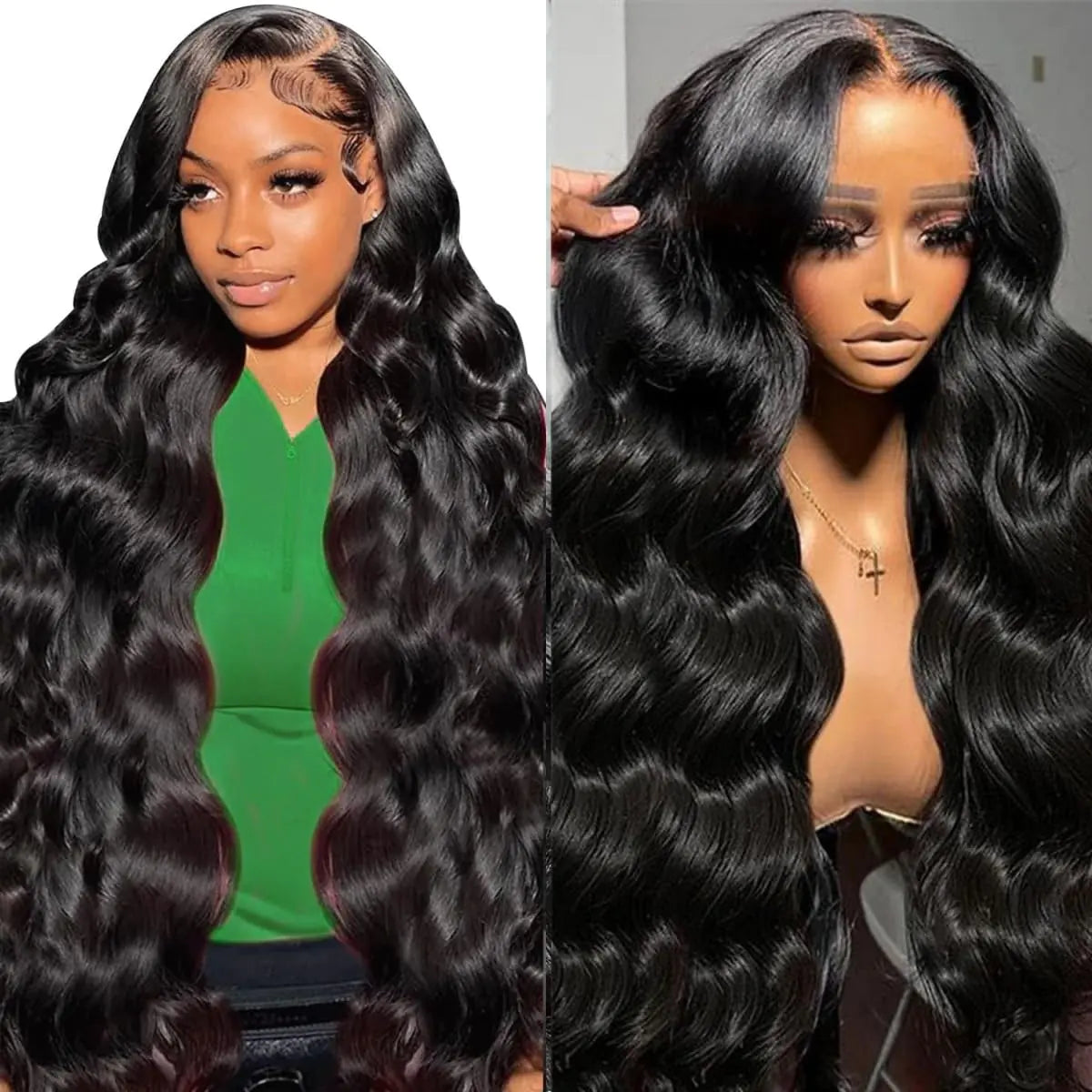 13x6 Lace Front Wigs Human Hair 200% Density Pre Plucked Body Wave HD Lace Front Wigs Frontal Wigs for Women Glueless Wigs Human Hair Pre Plucked Wig 24 Inch