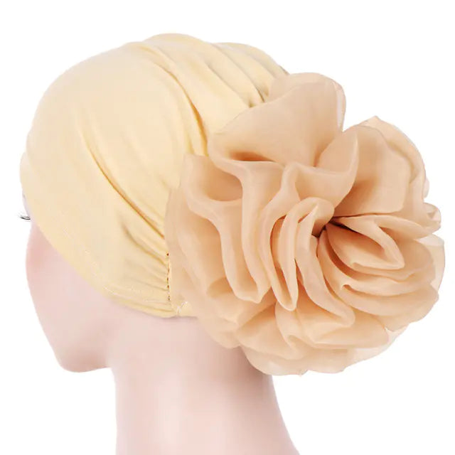 Women's Floral Elastic Bandana Headscarf Hat
