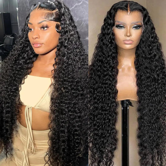 Lala Hair 32 Inch Deep Wave Lace Front Wigs Human Hair 180% Density HD 13x6 Deep Wave Wig for Women Glueless Deep Curly Lace Front Wigs Human Hair Pre Plucked Human Hair Deep Wave Wigs With Baby Hair