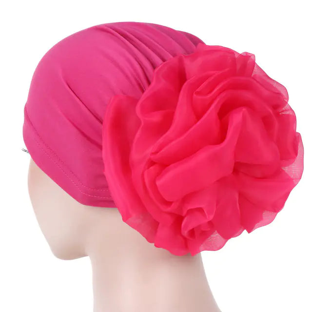 Women's Floral Elastic Bandana Headscarf Hat