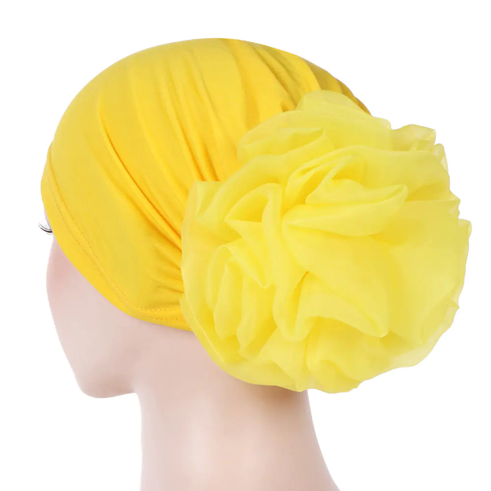 Women's Floral Elastic Bandana Headscarf Hat